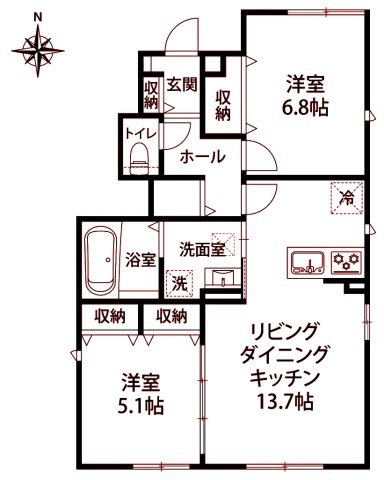 【間取り】 | ボヌール別所