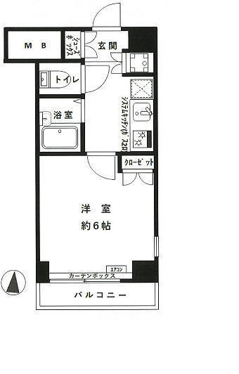 中野区本町３丁目の賃貸マンションの間取り