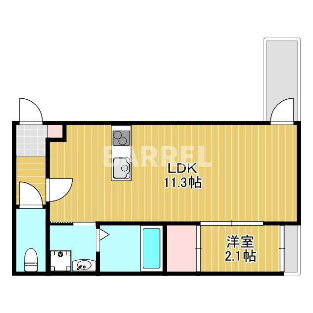 Louis Apartment豊中蛍池イーストの間取り