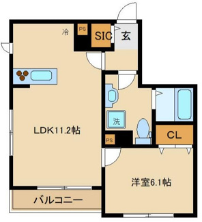 【間取り】 | Ｓ．ＦＬＡＴ　Ⅴ | 間取りです。