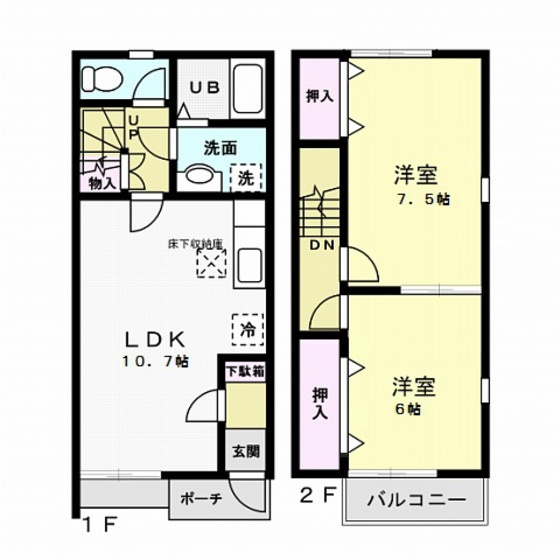 Ｓａｉｎｔｐａｕｌｉａ（セントポーリア） の間取り