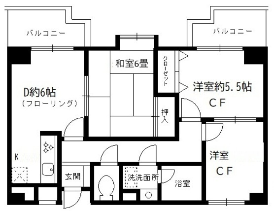 セリオ弐番館の間取り|間取りです。