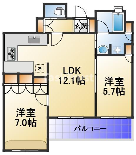 【間取り】 | リーガル梅田Ⅱ