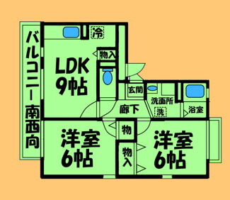 【間取り】 | ハイカムール | 間取り図：反転タイプあり
