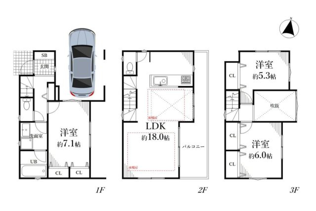 練馬区石神井町4丁目　新築戸建の間取り|間取り図

現地ご見学希望・資料請求などお気軽にお問い合わせ下さい！
03-5990-5201