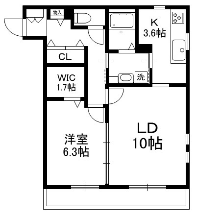 BELTIS椎名町の間取り|★角部屋２面採光★
