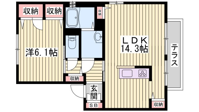 アイクスコートHの間取り