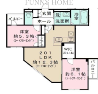 【間取り】 | グランドール豪徳寺Ｖ