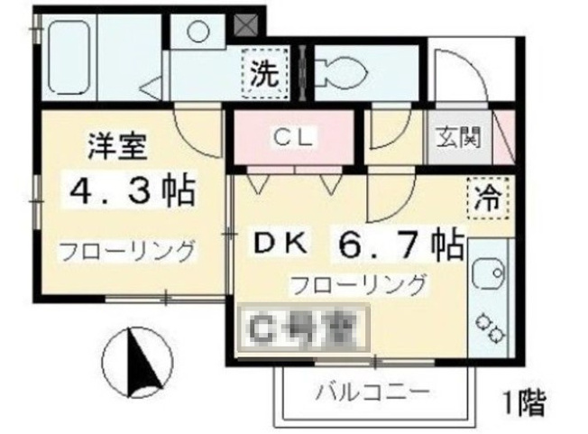 【間取り】 | ヴィ―ブル代沢