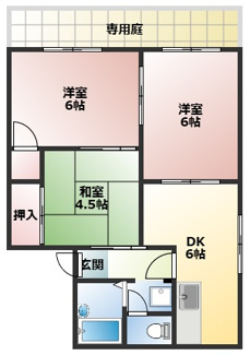 【間取り】 | 長吉ハイツ出戸ｰ南棟