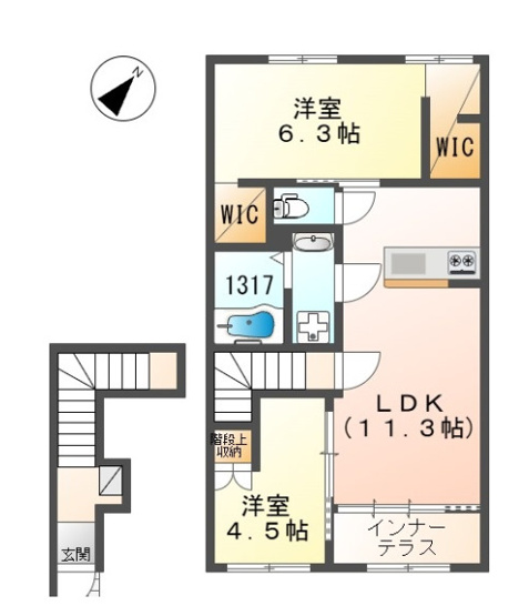 【間取り】 | 深井清水町マンション