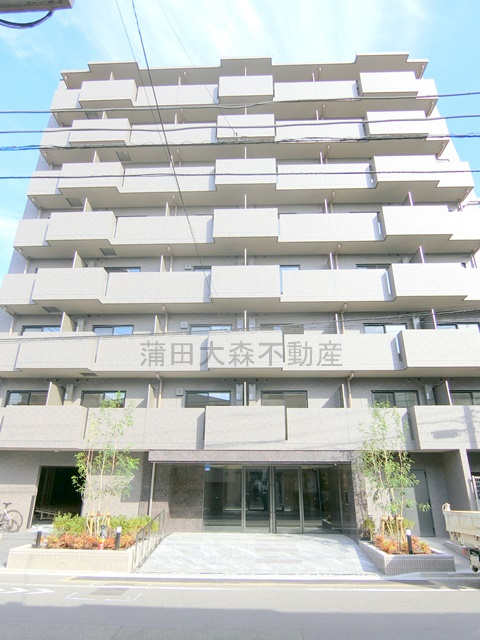 ルーブル本羽田の外観|2026年10月築　RC鉄筋コンクリート造地上8階建て1K～2DK総戸数40戸
東京都大田区本羽田2丁目　京急空港線糀谷駅最寄り徒歩13分