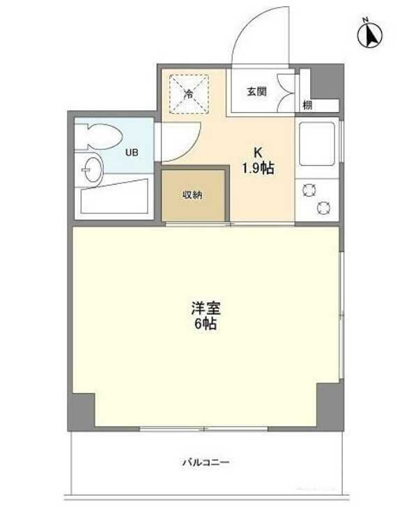 鎌伊ハイツ　礼金0　駒沢公園徒歩圏内　南東角部屋の間取り