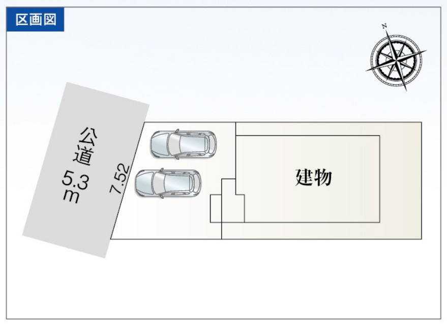 小牧市横内　全1棟の区画図