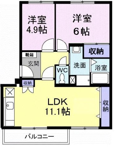 【間取り】 | グランクオーレⅡ番館