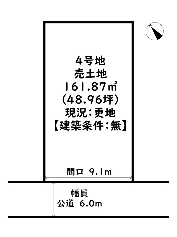 姫路市北原/売土地の土地図