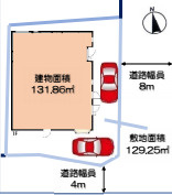 蓮田市閏戸　中古戸建ての区画図