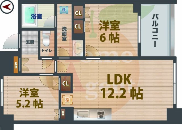 【間取り】 | エーデル練馬 | 2LDKのお部屋です。