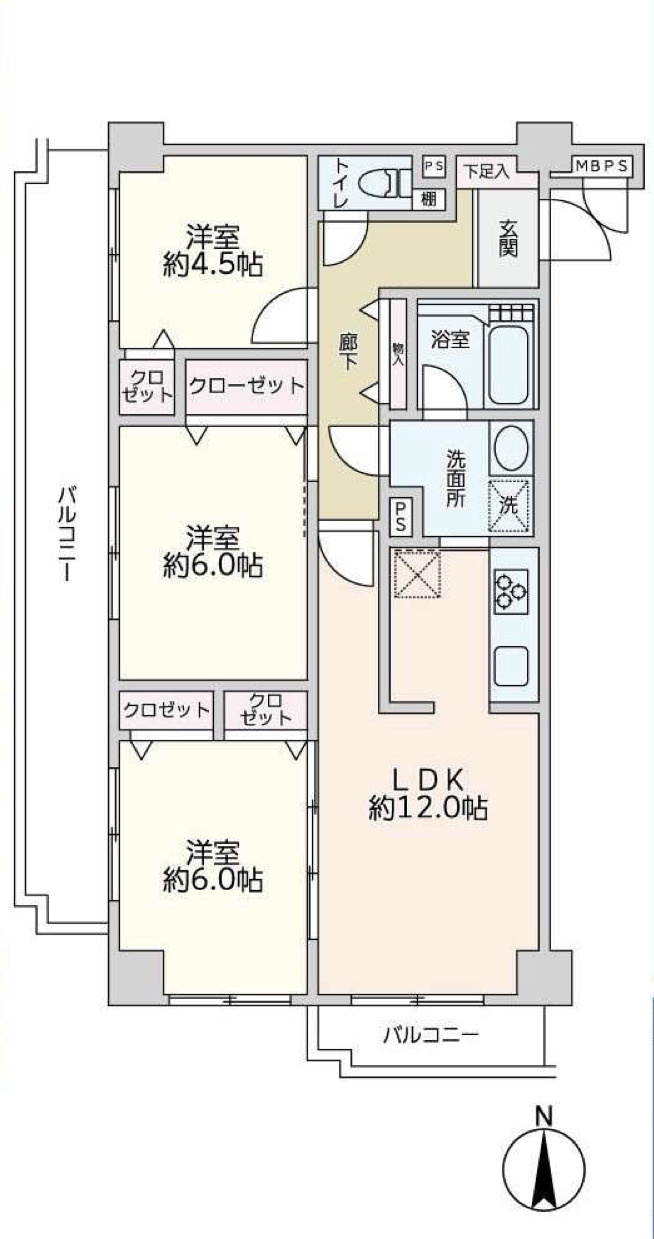 ライオンズマンション流山の間取り