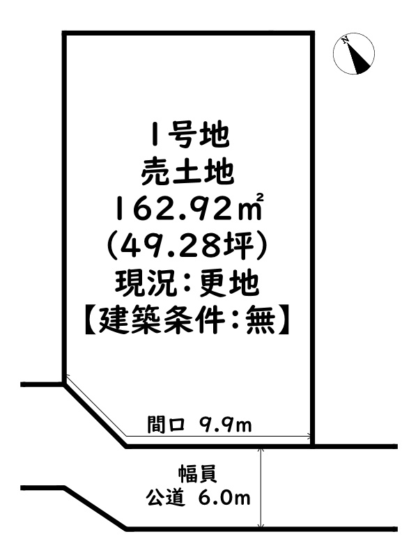 姫路市北原/売土地の土地図