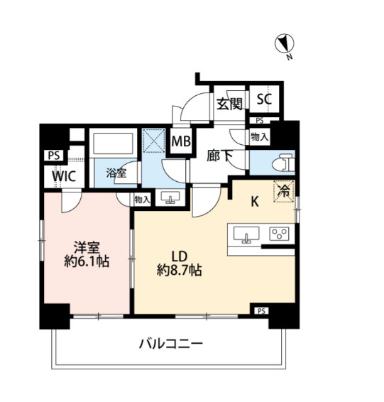 フェルクルール上野根岸の間取り