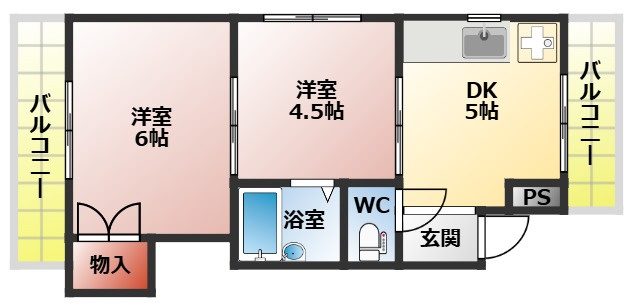 三木ハイツの間取り
