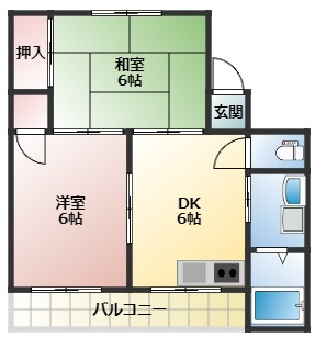 【間取り】 | コーポ花園