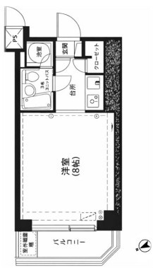 【間取り】 | ライオンズマンション東池袋第２ | 北西向きのお部屋となります。現況にての販売価格となります。