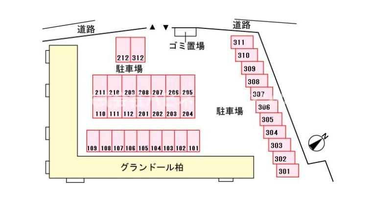 グランドール柏の区画図