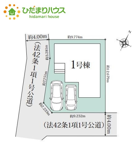 桶川市坂田14期　グラファーレ01の区画図