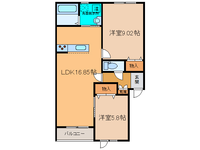 ヴェルデⅡの間取り