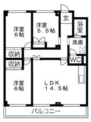 カーサ東田面の間取り