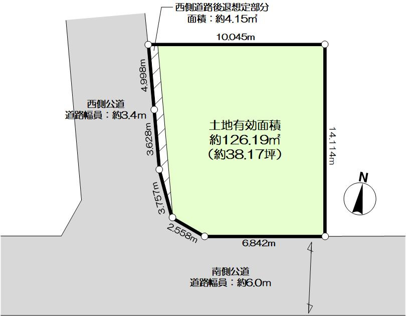 西宮市山口町名来2丁目 土地1号地の土地図