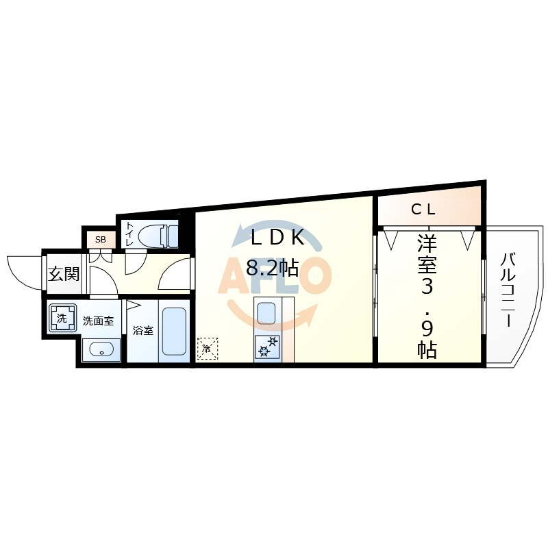 レシオス大阪城SOUTHの間取り|レシオス大阪城SOUTH　間取り