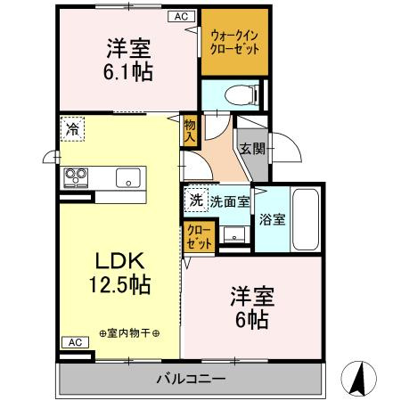 セジュール・リリーDの間取り