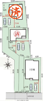 【区画図】 | 郡山市田村町金屋新築一戸建て3棟