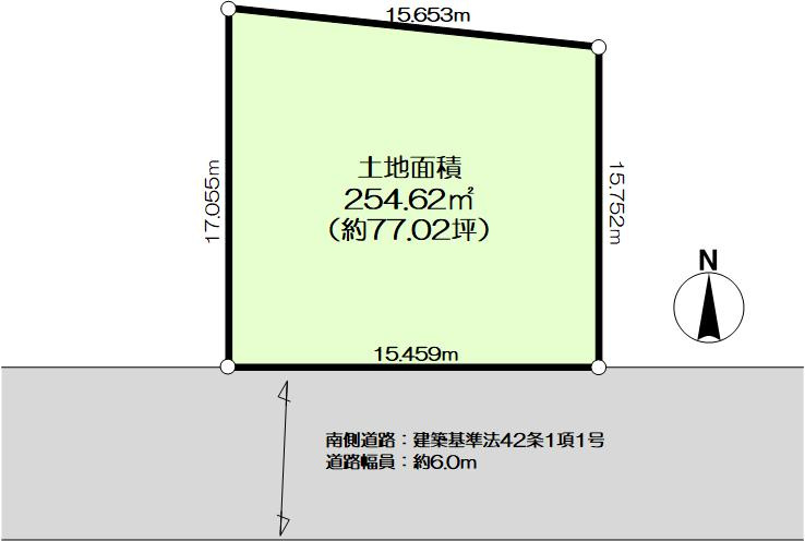 西宮市山口町名来2丁目　土地の土地図