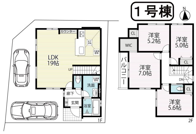 完成物件につき即入居可能●角地●リビング広々１９帖の４ＬＤＫ●駐車２台可能●伏見区羽束師古川町１期
