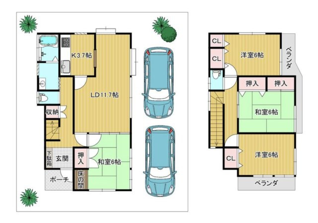 中古戸建　柏市永楽台1丁目の間取り