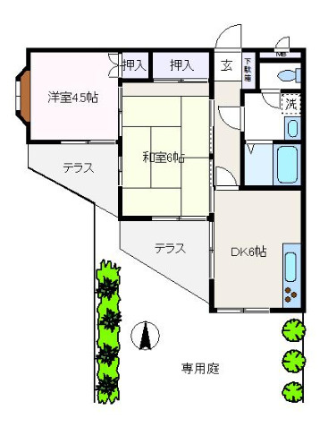 杉並区成田東１丁目のアパートの間取り