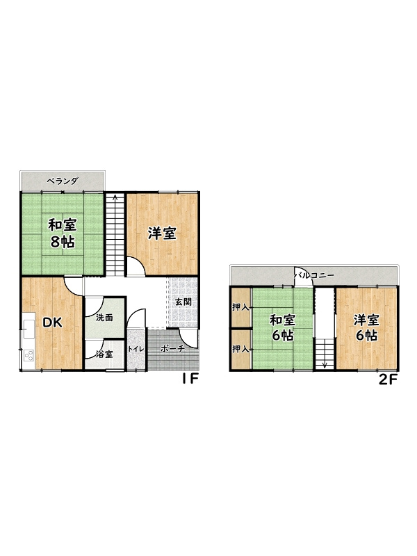 姫路市飾磨区妻鹿/中古戸建の間取り