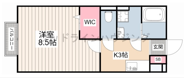 ベルクール喜田の間取り