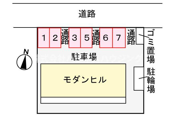 モダン・ヒルの区画図