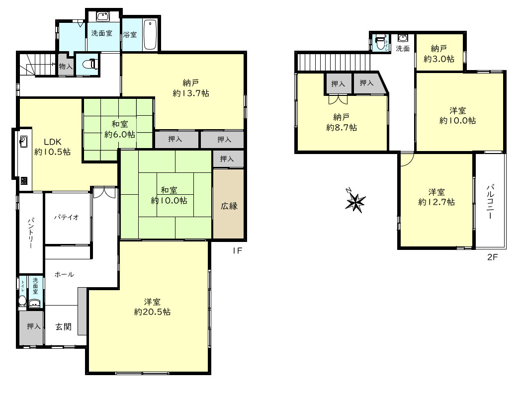 明石市朝霧東町3丁目戸建の間取り