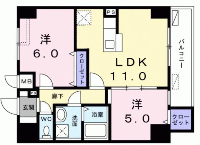 レジデンス桜樺の間取り