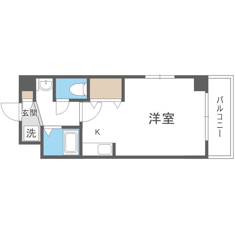 大阪市中央区島之内１丁目の賃貸マンションの間取り