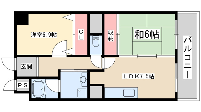 【間取り】 | 新大阪ファミール2（西館）