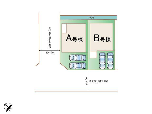 糟屋郡須惠町大字新原の新築一戸建の区画図