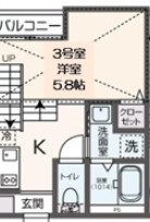 【間取り】 | クレオ二又瀬壱番館