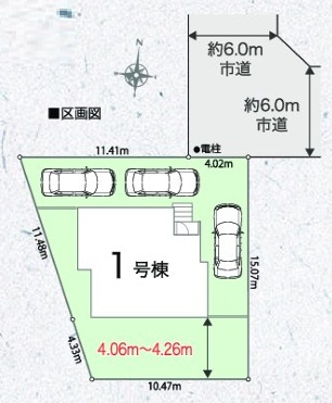 佐倉市八幡台１丁目０１期の区画図